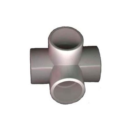 Circo Innovations Schedule 40 Pvc 4 Way Lt Fitting, 1-1/2Dia., White, PK5 45-U